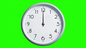 Wall clock Time Lapse 24 hours Green Screen Transparent Background 120 FPS 4K