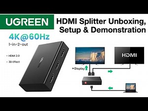 UGREEN HDMI Spliter Unboxing, Setup & Demonstration - 1 Device in 2 Displays Out