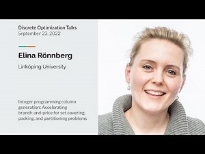 Elina Rönnberg IP column generation: Accelerating branch&price for set covering/packing/partitioning