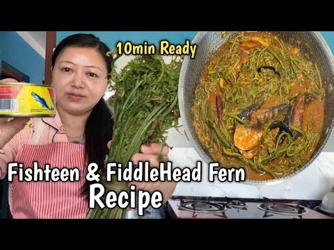 Simple Fishteen & Fiddlehead Fern Recipe || Ready On 10min