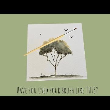 An unusual technique that couldn’t be easier! Painting a watercolor tree for absolute beginners.