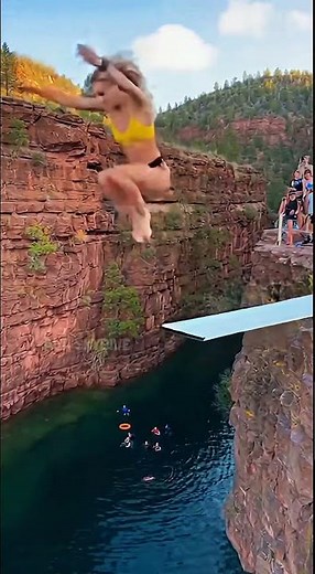 Epic fail landing 😬 #epicfails #waterjump #shortsviral #funnymoments