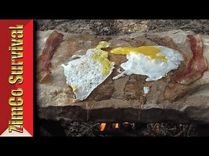 ✔️ Eggs and Bacon on a Rock - Survival Cooking - Survival Basics
