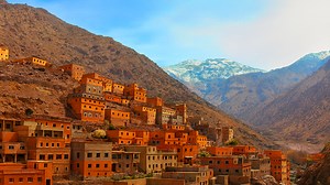 Imlil village seen from the sky