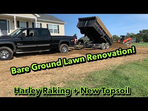 Harley Rake and Top Soil, Perfect Combo for A New Lawn! [Major Fall Renovation Part 2]