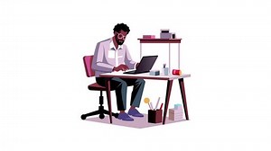 Flat Animated Illustration Software Engineer Working Stock Footage Video (100% Royalty-free) 3697464585 | Shutterstock