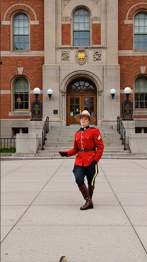 🇨🇦 Canadian Mountie Dance to Stayin’ Alive from the Bee Gees #dance #shorts
