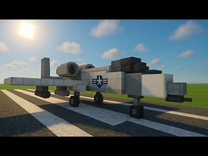 Minecraft A-10 Thunderbolt (Warthog) Tutorial – Build a powerful fighter jet!