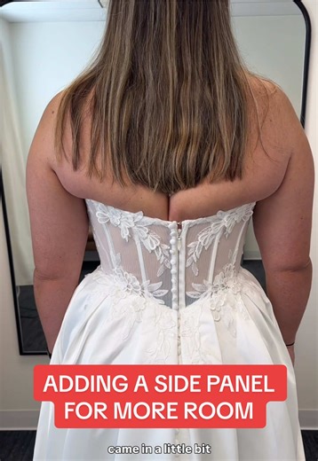 Adding a Side Panel to a Bride's Corset