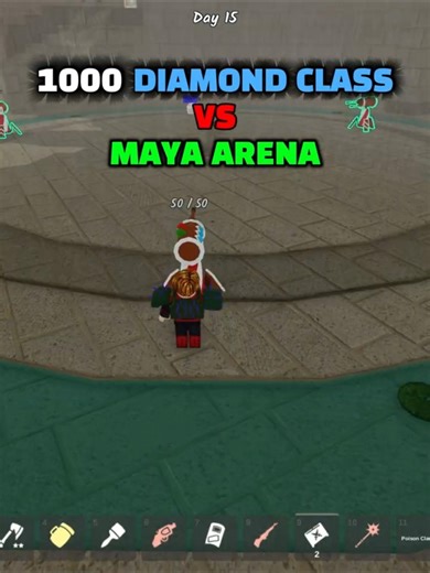 1000💎class vs Maya Arena #roblox #99nightintheforest #challenge