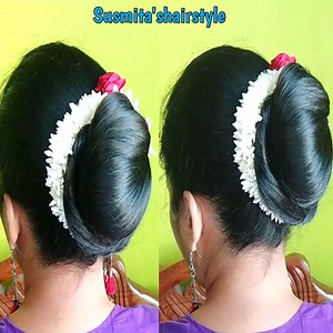 1.4M views · 14K reactions | Simple Easy Juda Hairstyle With Clutcher !hairstyles for ladies !bun hairstyles long hair with donut | Susmita's Hairstyle | Facebook