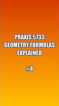 Praxis 5733 Geometry Formulas Explained 📐 Pass Fast! #Praxis5733 #Geometry #MathPrep