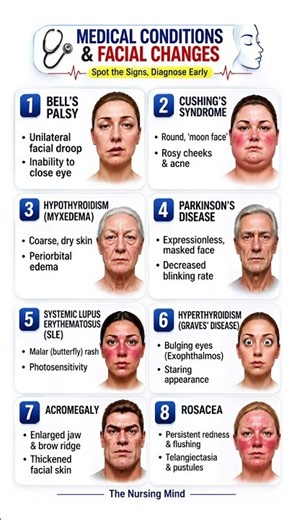 Medical Conditions & Facial Changes 🩺 | Spot the Signs & Diagnose Early