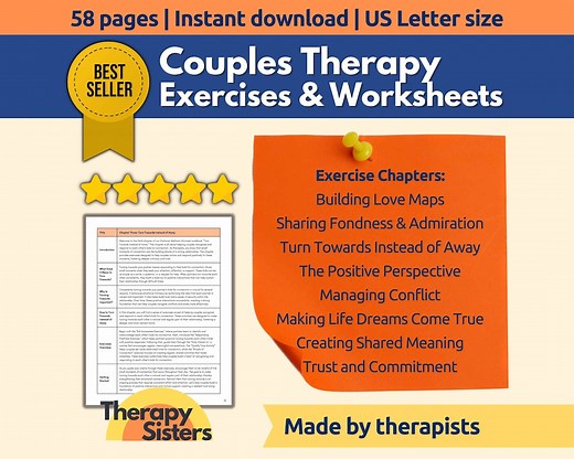 Couples Therapy Exercises and Fillable Worksheets | Communication Tools Couples Counselling Marriage Counselling Gottman Method - Etsy