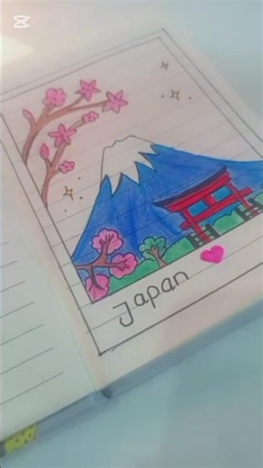 🇯🇵 Drawing Japan's Beautiful Mount Fuji ✨