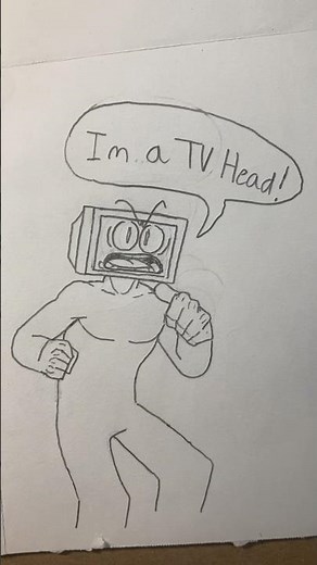 The struggle of having TV head OC #cartoon #drawing #animation #funny #relatable