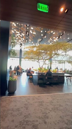 Inside the Centurion Lounge Atlanta ✨ Whiskey Bar, Stunning Tree & Outdoor Patio View! #Shorts #atl
