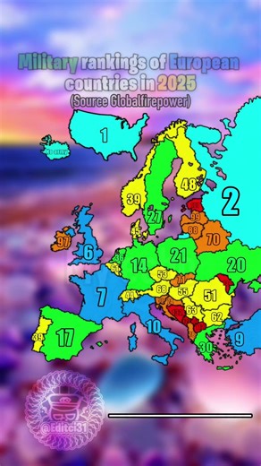 How did the military rankings of European countries change in 2026? 🌍🗺 | #europe #map #mapguide #geo