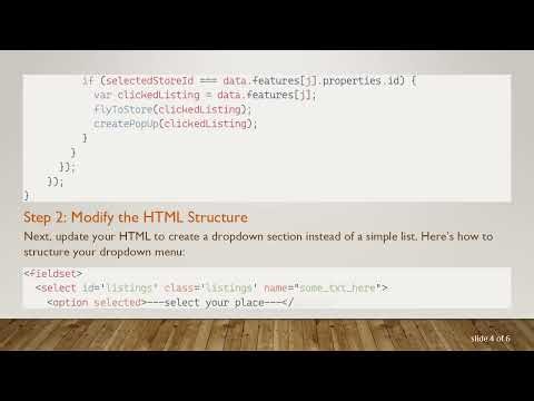 Transform Your Mapbox Store Locator into a Dropdown Selector