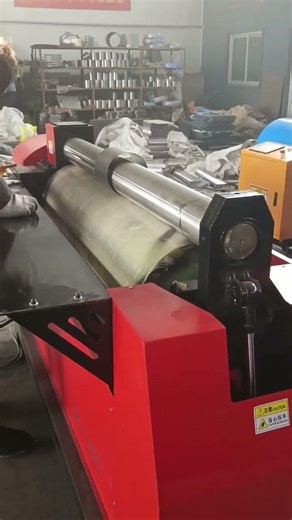 Two-roll plate bending machine working method