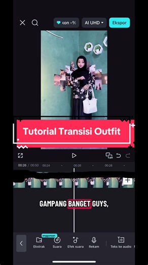 Tutorial transisi outfit yg mudah, kurang lebihnya seperti itu ya kakss #tutorialeditvideo #tutorialcapcut #transisi #fyp #creatorsearchinsights