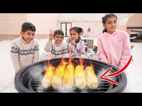 شواء الذرة البنات ضد الاولاد !!