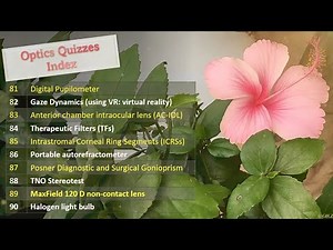 Optics Quizzes Index (81- 90)