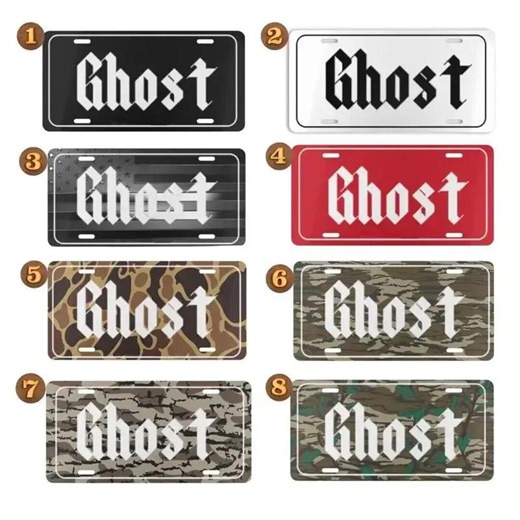 Ghost Vanity License Plate Collection, Minimalist & Spooky Ghost Car Tags, Premium Aluminum Front Plate for Trucks - Etsy