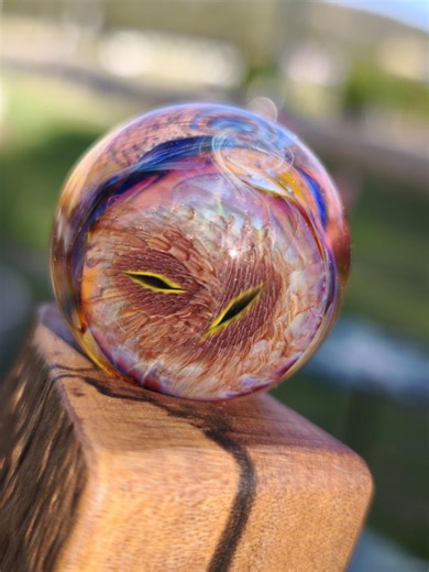 RARE! Double Iris Mutant Dragon's Eye Handmade Borosilicate Glass Marble.dr Sawfish 2026 - Etsy