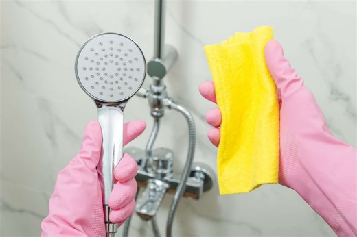 How to clean a shower head and remove hard water buildup
