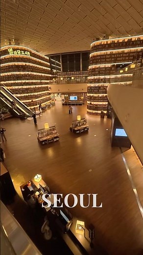 Seoul Starfield Library COEX 4K Walking Tour | 코엑스 별마당 도서관 서울 여행 쇼츠