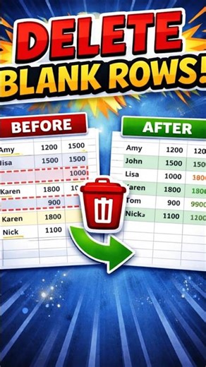 Delete Blank Rows In Excel With simple Shortcut