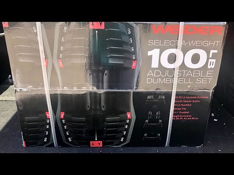 Weider 100lb select a weight adjustable dumbbell set , example workouts, price, bowflex comparison.