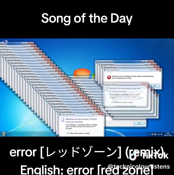Error [レッドゾーン] Remix: Windows Virus Music
