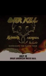 First night of the tour for the mighty @overkillofficial, @exhorderofficial, @heathenthrash l, and @sunlordnyc! | Ghost Cult Magazine