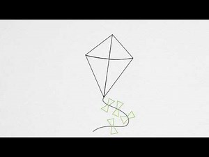 How to draw a KITE step by step