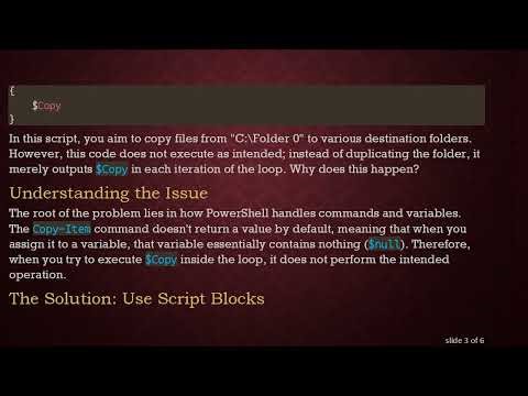How to Execute a Copy-Item Command Stored in a Variable in PowerShell
