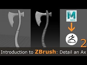 Intro to ZBrush: Detail an Ax - Wood and Leather (2/5)