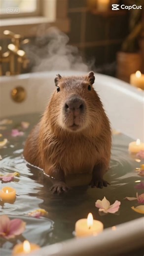 The Cutest Capybara Spa Ever 🛁🐹 | Relax and Unwind