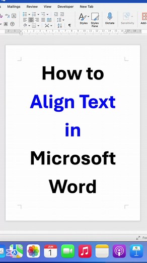 Aligning Text Properly in Microsoft Word