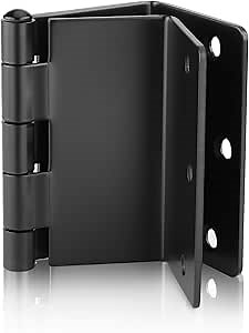 Haidms 6 Pack Offset Hinges Black Expandable Door Hinges 3.5 Inch Heavy Duty Full Mortise Door Hinges with 1/4'' Radius Corner