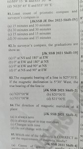 Least count of prismatic compass and surveyor's compass is(a) ... | Filo