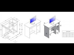 TUTORIAL 3D AUTOCAD PEMULA, MEJA KOMPUTER #autocad #3dautocad #autocadindonesia