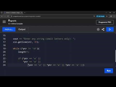 Count Vowels and consonants | c++