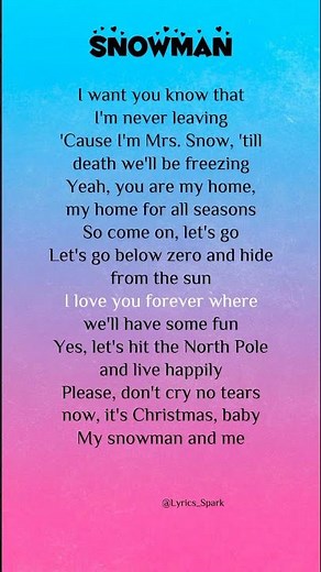 Sia - Snowman (Lyrics) #songlyrics #sia #snowman #englisgsong #ytshorts
