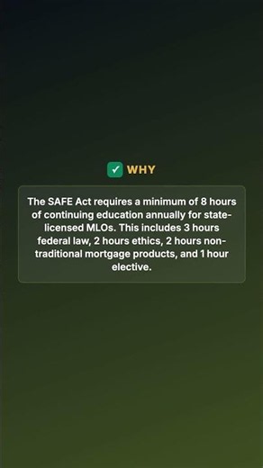 NMLS Uniform State Content — Practice Question: How many hours of continuing education must a state…