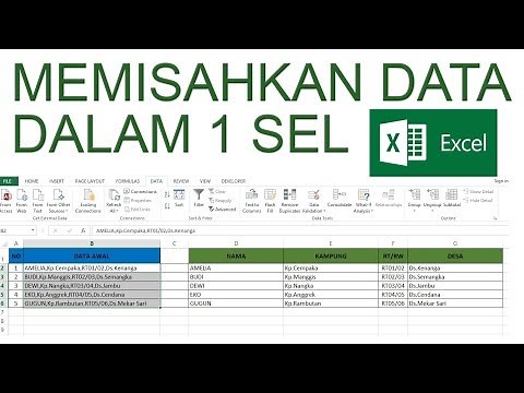 CARA MEMISAHKAN DATA DALAM 1 SEL (EXCEL) | VIDEO TUTORIAL