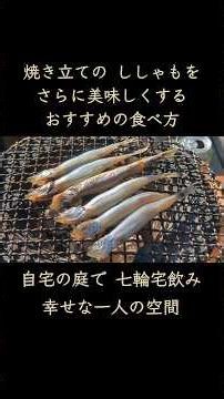 焼きたてのししゃもを、美味しくするおすすめの食べ方 #七輪 #庭飲み