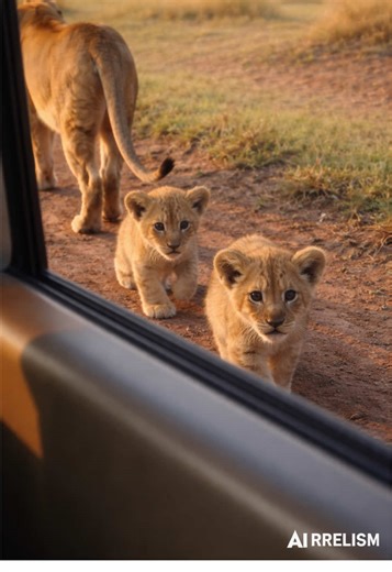 POV: Lioness walks past the jeep… Then two cubs follow behind her. Camera almost fumbled the moment 😭 #AIReelism #SafariPOV #LionCubs #WildlifeTok #ForYou TikTok AI Disclaimer: This video is AI-generated and fictional. It is not real wildlife footage and does not depict real animals or actual safari events. Created for storytelling and entertainment purposes only.