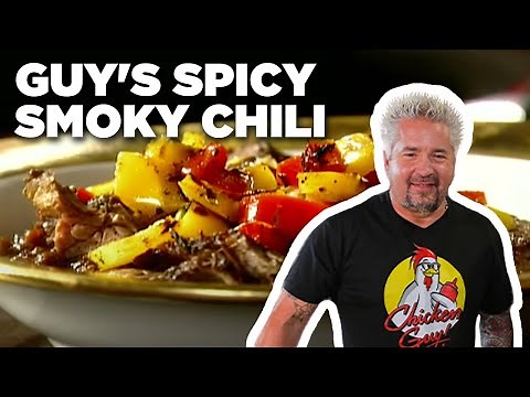 Guy Fieri's Spicy Smoky Chili | Guy's Big Bite | Food Network